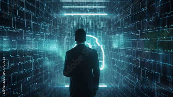 Fototapeta Cyber ​​Security, Generated AI