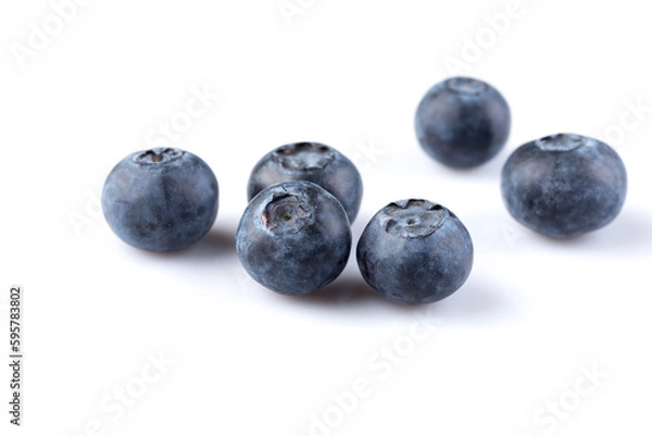 Obraz Blueberries on white background