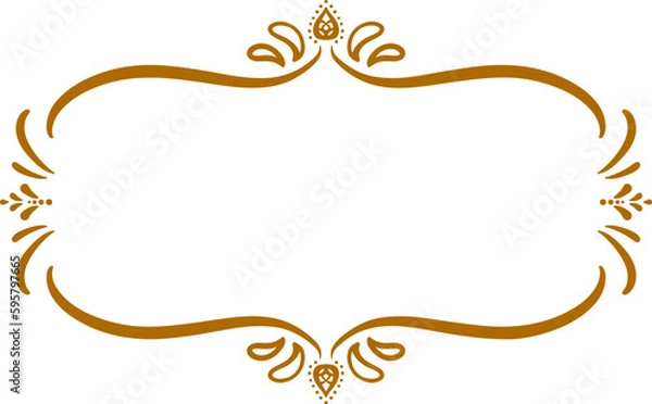 Fototapeta インド風の飾りフレーム。ベクターデータ。