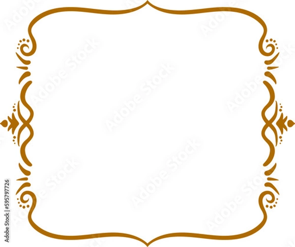 Fototapeta インド風の飾りフレーム。ベクターデータ。