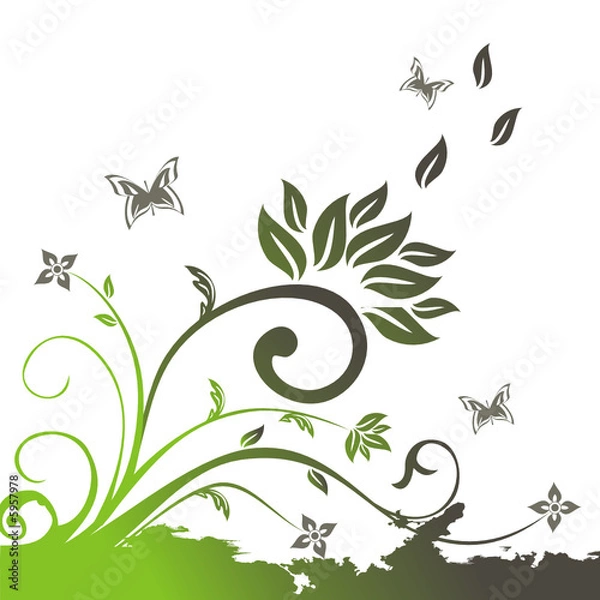 Fototapeta vector floral illustration