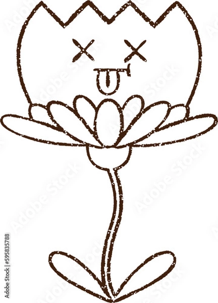 Obraz Dead Flower Charcoal Drawing