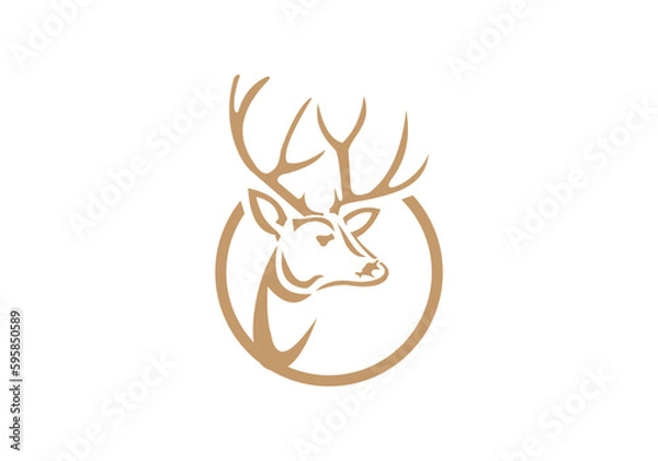 Obraz this is a deer icon logo design 