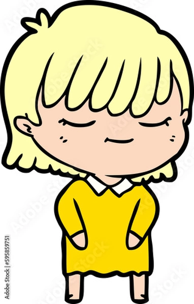 Obraz cartoon woman