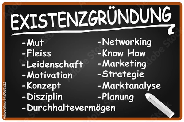 Obraz Existenzgründung Tafel  #131220-svg04