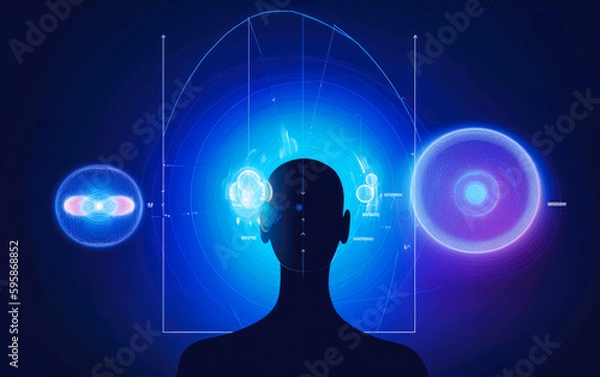 Fototapeta Extrasensory Abilities Concept. Created with Generative AI Technology