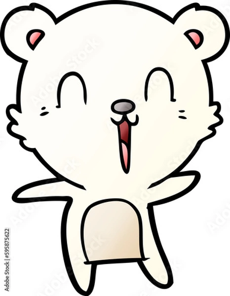 Fototapeta happy cartoon polar bear