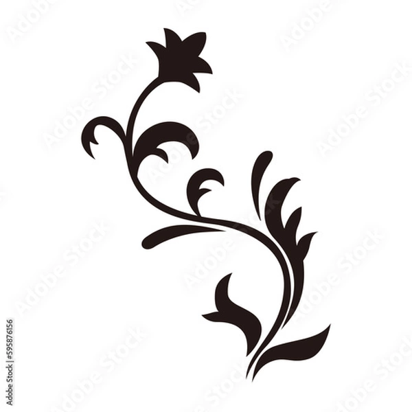 Obraz flower or tree silhouette icon.