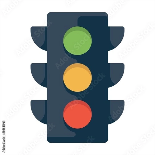 Fototapeta Traffic light vector icon - Illustration
Icon, Traffic, Fire, Green Light - Traffic Lamp.Traffic light logo graphic design template vector illustration