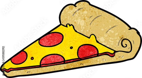 Obraz cartoon slice of pizza