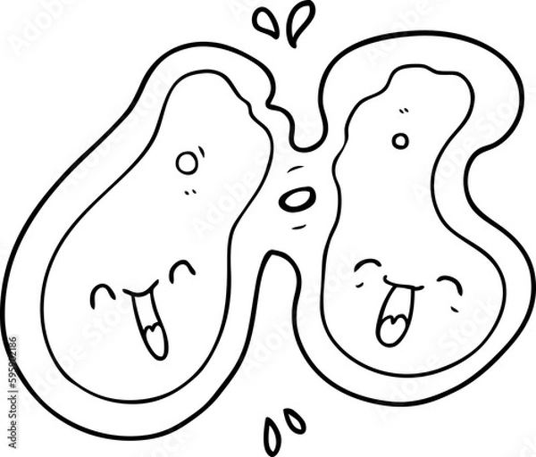 Obraz cartoon cell dividing