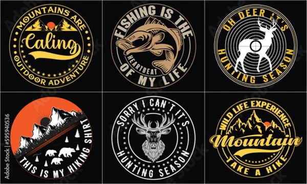 Fototapeta Badge t shirt bundle design