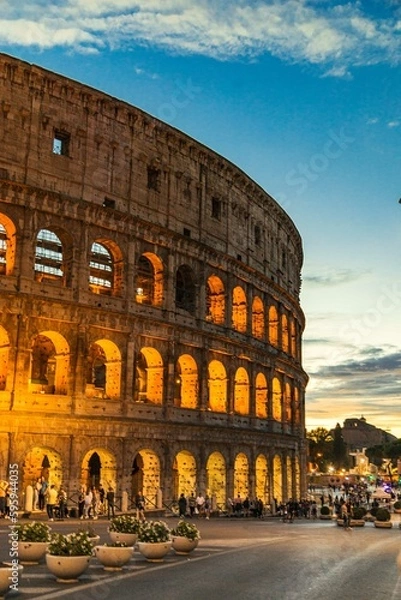 Obraz colosseum at night