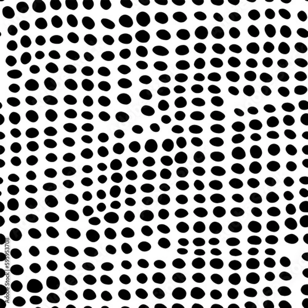 Fototapeta Vector Optical Illusion Black and White Seamless Pattern.  Mesmerizing vector optical illusions with black and white seamless patterns.