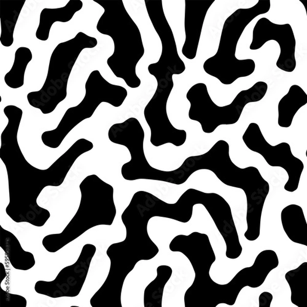 Fototapeta Vector Optical Illusion Black and White Seamless Pattern.  Mesmerizing vector optical illusions with black and white seamless patterns.
