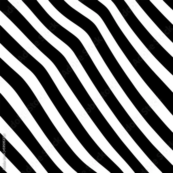 Fototapeta Vector Optical Illusion Black and White Seamless Pattern.  Mesmerizing vector optical illusions with black and white seamless patterns.