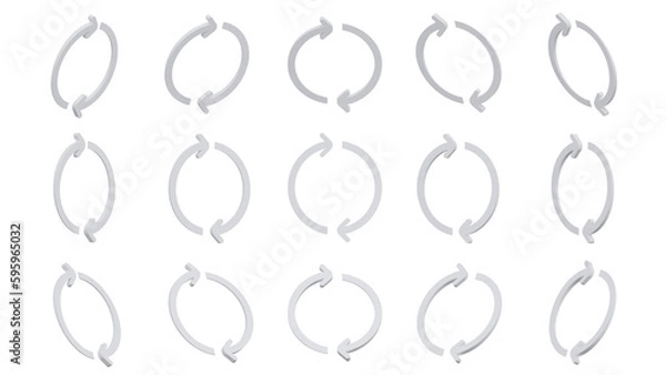 Fototapeta 3d render icon loading icon with 3d render style white color