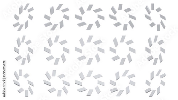 Fototapeta 3d render icon loading icon with 3d render style white color