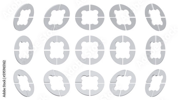 Fototapeta 3d render icon loading icon with 3d render style white color