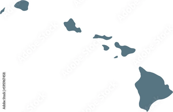 Obraz doodle freehand drawing of hawaii island map.
