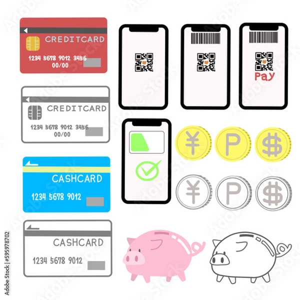 Obraz キャシュレスと現金