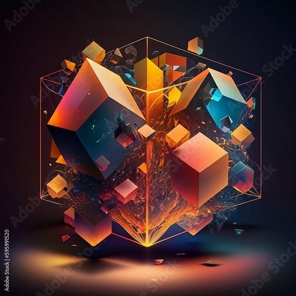 Obraz Abstract Art: Vibrant and Expressive Patterns for Your Creative Needs (ai generated)