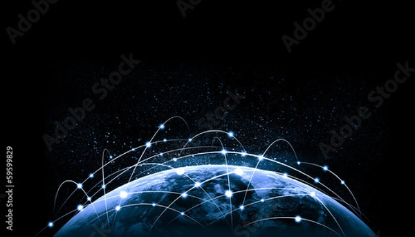 Obraz Niebieski obraz globu