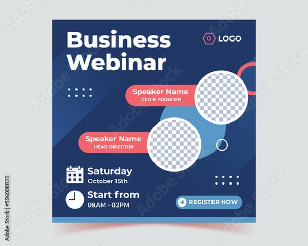 Fototapeta Annual report, leaflet, magazine, book, webinar business conference design, Roll up vector,social media tamplate, college admission , webinar ashian food design vector,school admisson