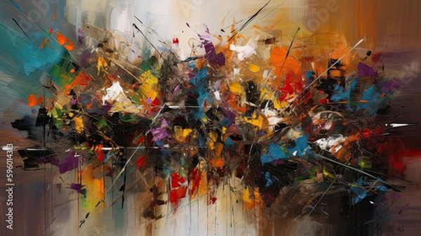 Obraz abstract background with splashes created with generative ai