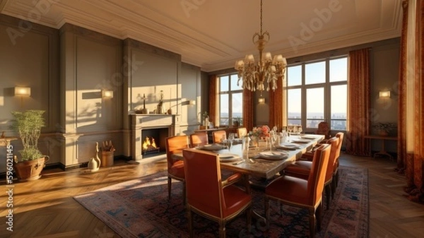 Fototapeta classic style penthouse interior