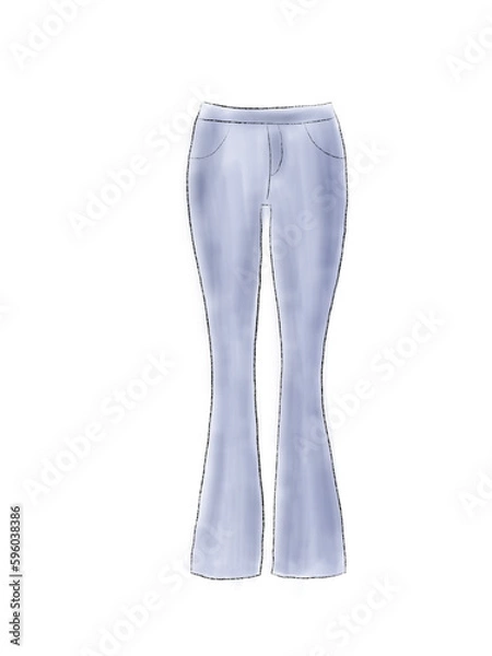 Obraz Jeans drawing with markers 