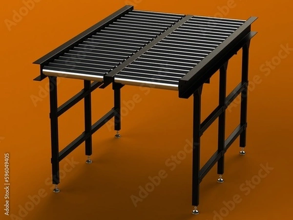 Fototapeta Free Roller Conveyor 3D model