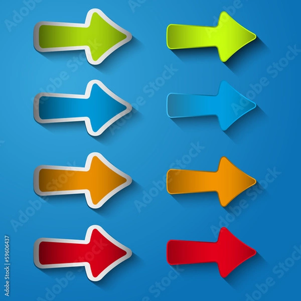 Fototapeta Set icon arrow right