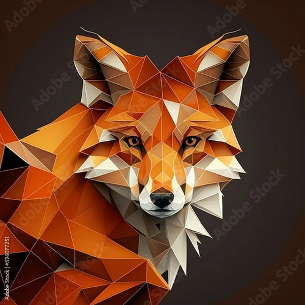Obraz papier mache fox