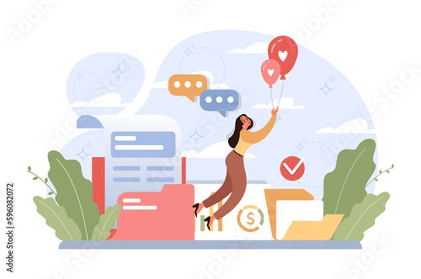 Obraz Retreat. Modern practice for body and mind wellness. Woman taking