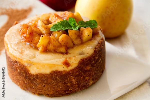 Fototapeta Apple cheesecake