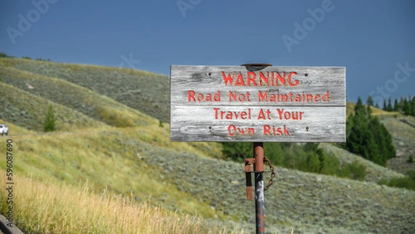 Fototapeta warning sign