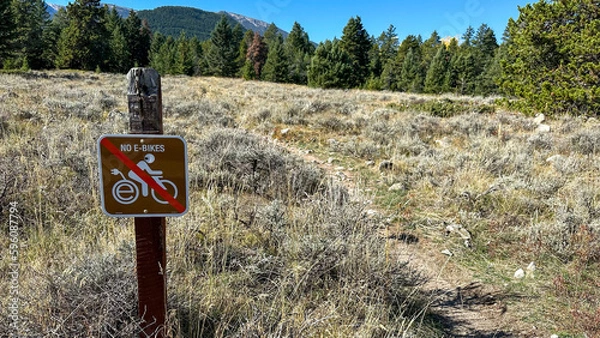 Fototapeta No e bikes sign