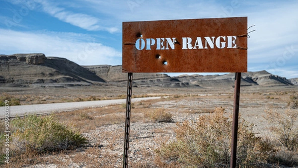 Fototapeta Open Range sign