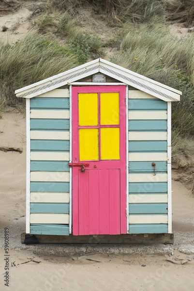 Obraz Saunton Sands Beach Huts