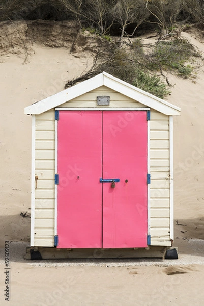 Obraz Saunton Sands Beach Huts