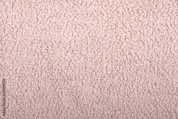 Fototapeta Brown sherpa seamless pattern with fur texture. Sheepskin image background. Cozy warm plaid. Fleece, velvet or flannel blanket. Faux animal wool swatch. Seamless