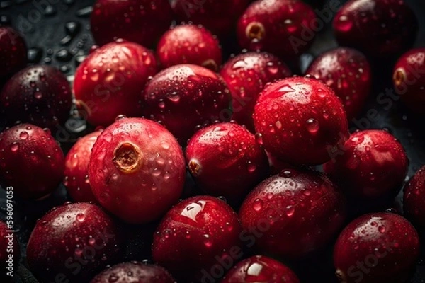 Obraz Wholesome Berries: The Enchanting Freshness of Fresh Cranberries