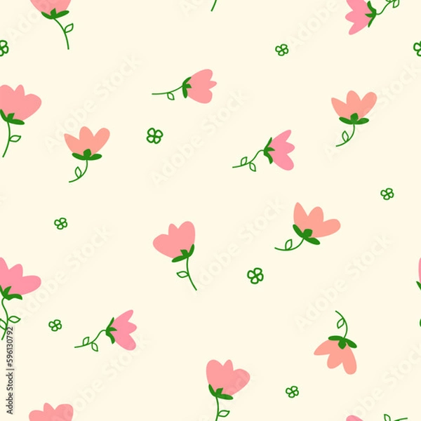 Fototapeta seamless pattern with flowers