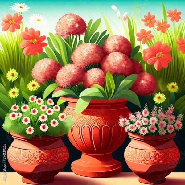 Obraz clay flower pot