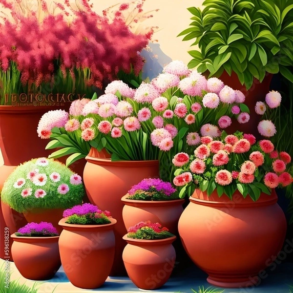 Obraz flowers in pots
