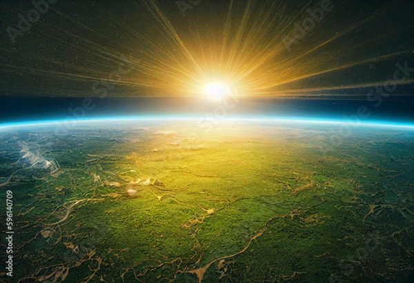 Fototapeta Nature Meets Technology: Digital Transformation for a Sustainable Future