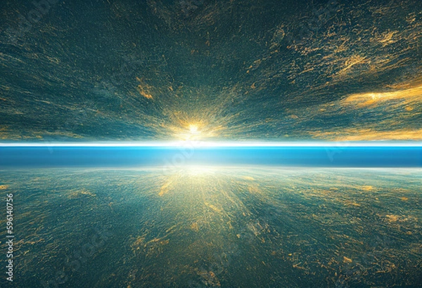 Fototapeta Nature Meets Technology: Digital Transformation for a Sustainable Future
