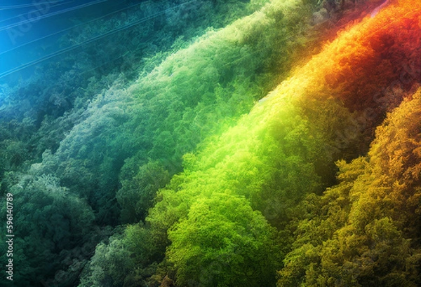 Fototapeta Nature Meets Technology: Digital Transformation for a Sustainable Future