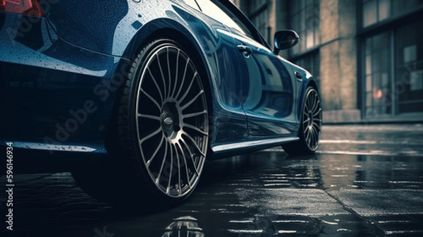 Fototapeta Stylish and Modern: Blue Luxury Car